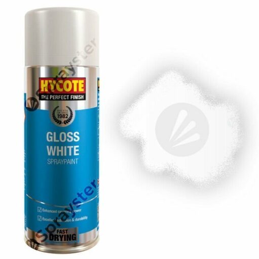 Hycote-White-Gloss-Spray-Paint-Aerosol-Auto-Car-Multi-Purpose-400ml-XUK032-372667366408