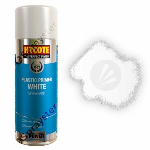 Hycote-White-Plastic-Primer-Spray-Paint-Aerosol-Auto-Car-400ml-XUK610-392295219826