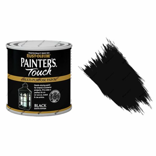 Rust-Oleum-Painters-Touch-Multi-Surface-Paint-Black-Satin-250ml-Toy-Safe-332573157090
