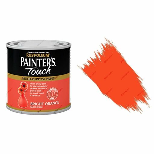 Rust-Oleum-Painters-Touch-Multi-Surface-Paint-Bright-Orange-Gloss-250ml-Toy-Safe-372237507968
