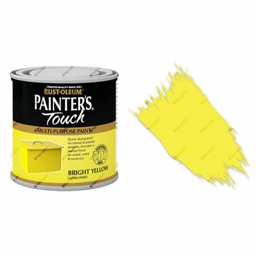 Rust-Oleum-Painters-Touch-Multi-Surface-Paint-Bright-Yellow-Gloss-250ml-Toy-Safe-372237507973