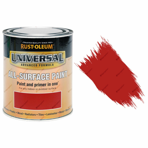 Rust-Oleum-Universal-All-Surface-Self-Prime-Brush-Paint-Gloss-Cardinal-Red-250ml-391986702351