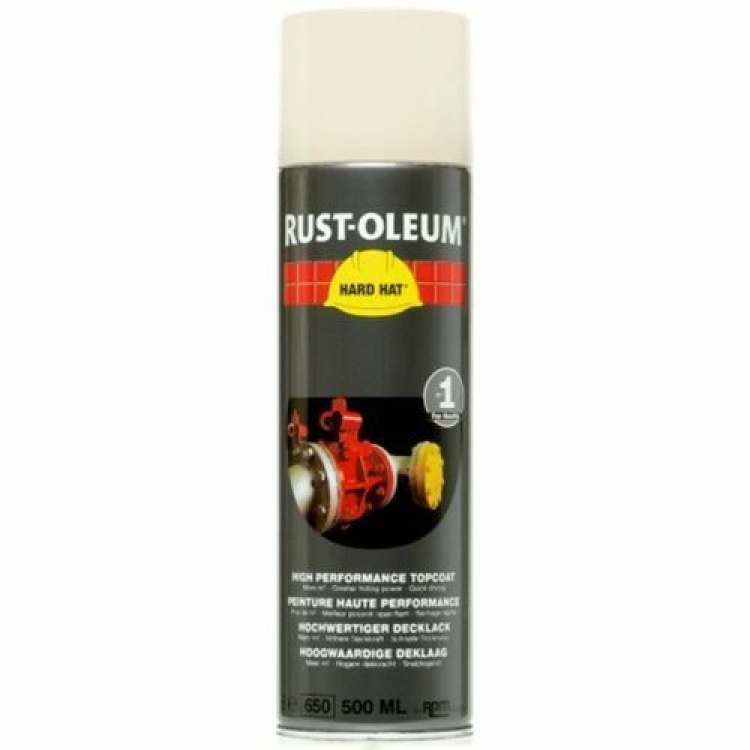 Rust-Oleum Cream Spray Paint Industrial Hard Hat® Gloss 500ml