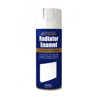 Rust-Oleum Satin White Radiator Enamel Spray Paint 400ml